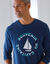 T-shirt pyjama manches longues motif bateau (marine / aqua)
