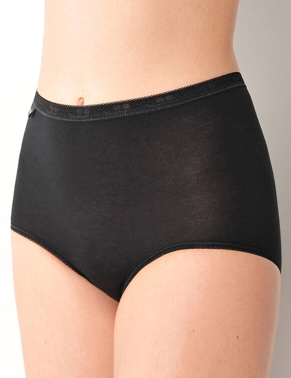 Culotte maxi Basic+, lot de 3 achet&eacute;es +1 GRATUITE (1) (noir)