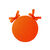 Coussin d'assise uni rond bachette (orange)