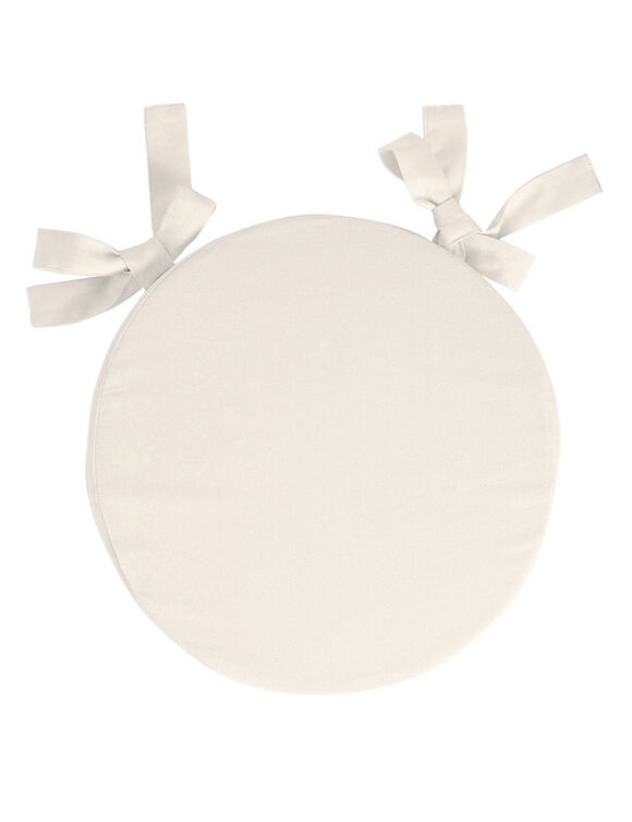 Coussin d'assise uni rond bachette (naturel)