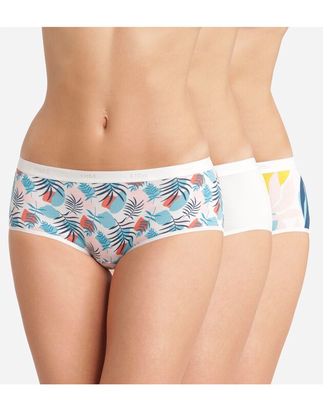 Slip forme boxer "Les Pockets" coton stretch imprimé tropical - Lot de 3 (multicolore) Slip forme boxer "Les Pockets" coton stretch imprimé tropical - Lot de 3 (multicolore)