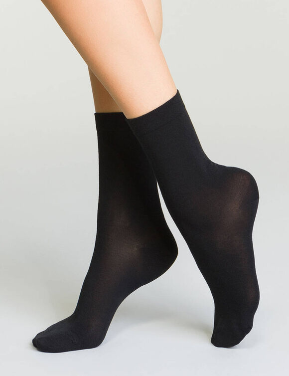 Chaussettes mi-hautes femme thermo isolantes (noir)