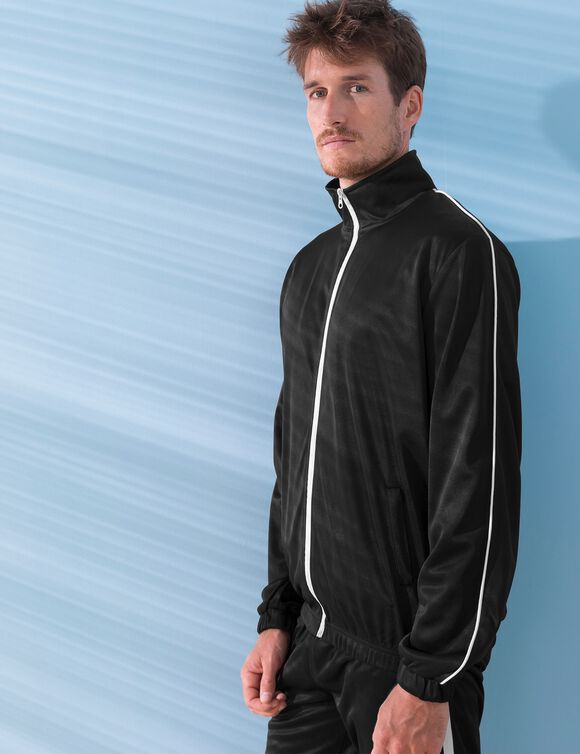 Veste sport microfibre zippée (noir)