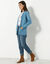 Gilet porter ouvert (bleu grisé)