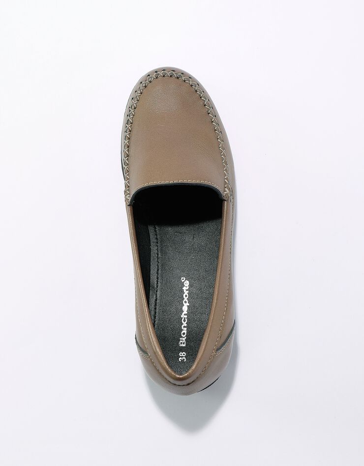Mocassins largeur confort en cuir souple - uni (bronze) Mocassins largeur confort en cuir souple - uni (bronze)
