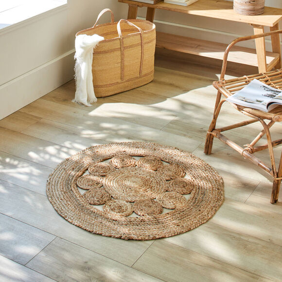 Tapis rond en jute (paille)