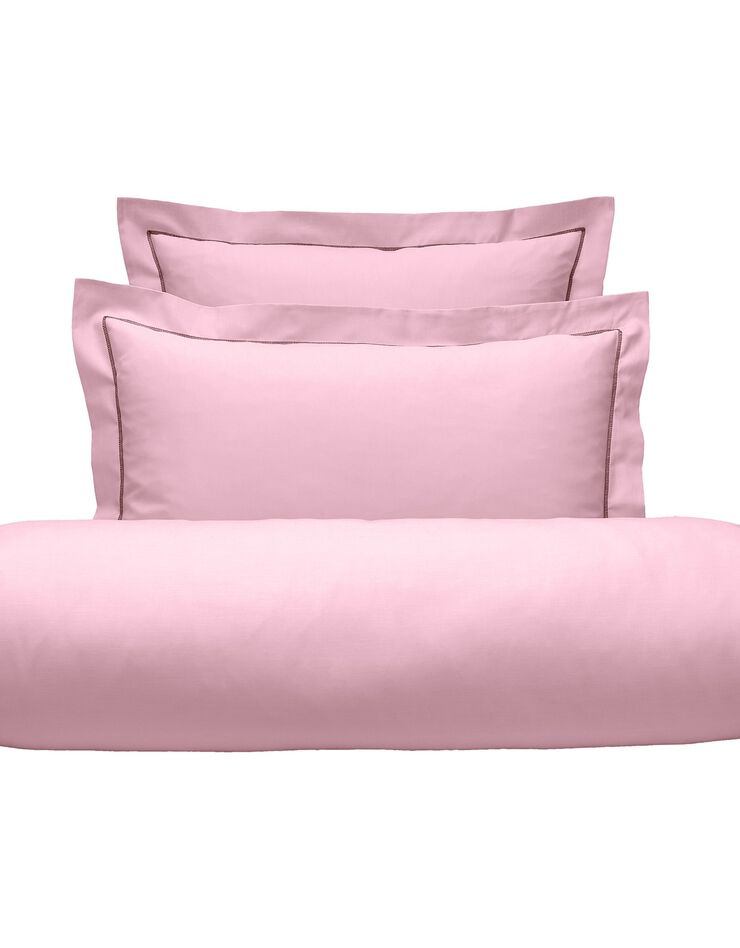Linge de lit uni coton (rose pâle)