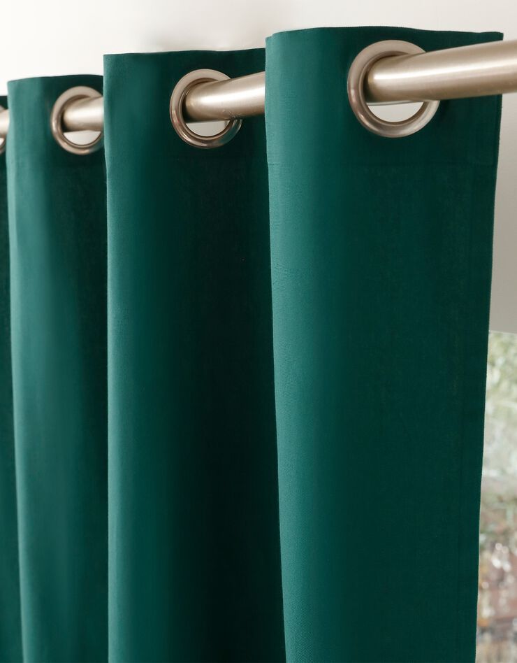 Rideau occultant bachette uni (vert)