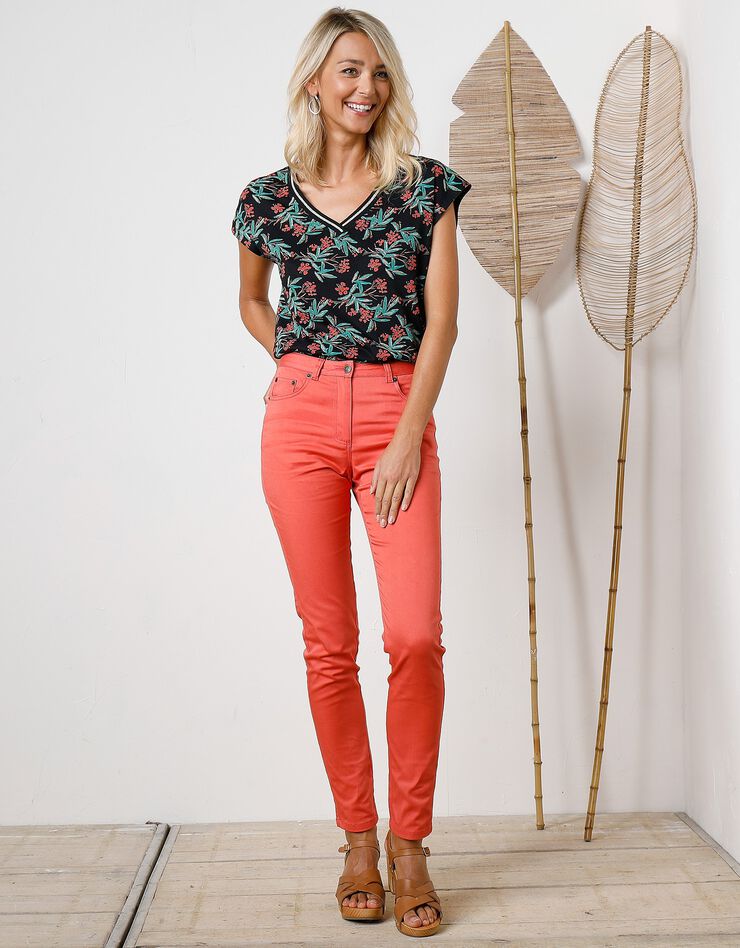 Pantalon fuselé couleur (mandarine) Pantalon fuselé couleur (mandarine)