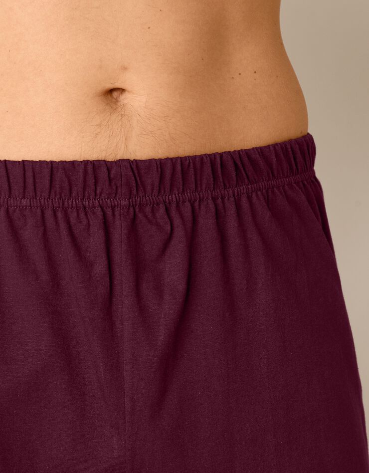 Pyjama short tricolore - lot de 2 (bordeaux / gris) Pyjama short tricolore - lot de 2 (bordeaux / gris)