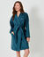 Peignoir court mixte uni col kimono, &agrave; personnaliser - &eacute;ponge bouclette 380 g/m&sup2; (bleu paon)