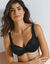 Soutien-gorge coton dentelle uni Coria - avec armatures (noir)