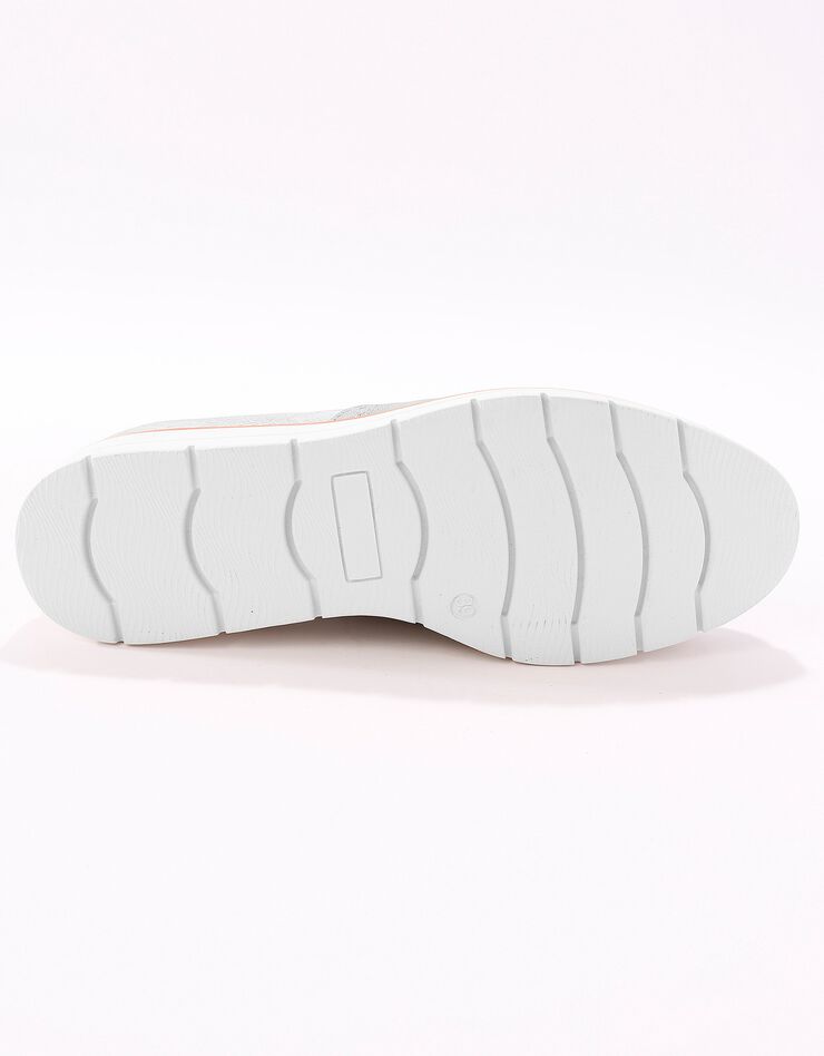 Slippers compensés à franges et glands - python gris/argenté (gris / argenté)