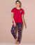 Tee-shirt pyjama manches courtes (rouge)