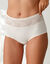Culotte forme maxi taille haute microfibre et ceinture dentelle  - lot de 3  (rose)