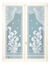 Vitrage droit maille dentelle motif arums - la paire (blanc)