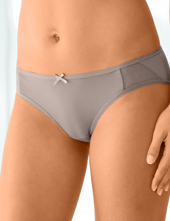 Culotte microfibre forme midi   – Lot de 2 (taupe)
