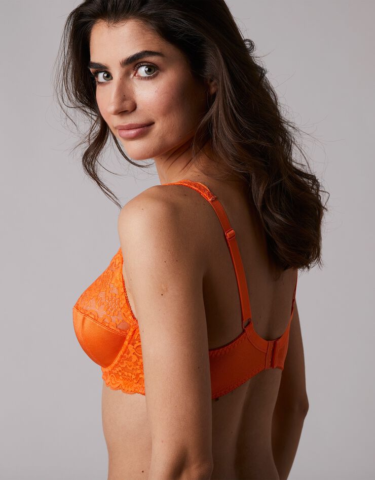 Soutien-gorge dentelle avec armatures Avila - lot de 2 (violine + orange)