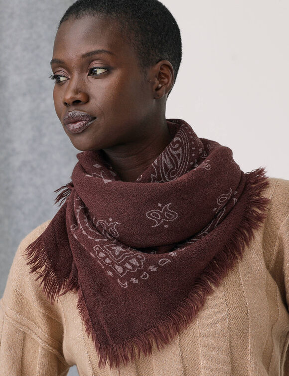 Foulard imprim&eacute; bandana (chocolat)