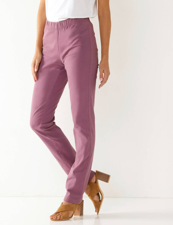 Pantalon sculptant, ceinture ventre plat (violine)