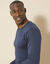 Tee-shirt sous-vêtement homme col rond manches longues chaleur modérée - lot de 2 (marine)