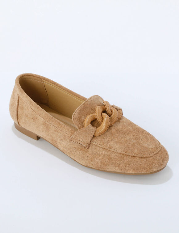 Mocassins boucle fantaisie (beige)