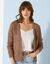 Gilet à pans, maille fantaisie (taupe)