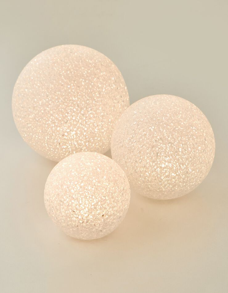 Boule lumineuse effet verre brisé - lot de 3 (unique)