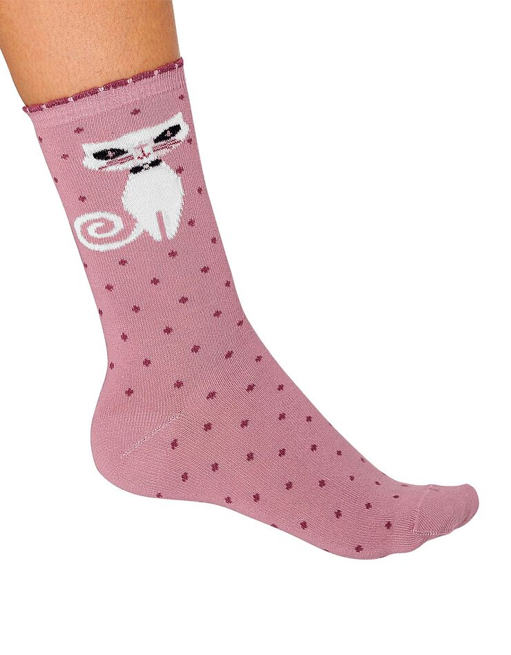 Chaussette fantaisie - lot de 3 paires (lot rose)
