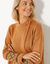 Gilet cape base jacquard, col montant (noisette)