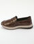 Mocassins compens&eacute; grande largeur (chocolat)