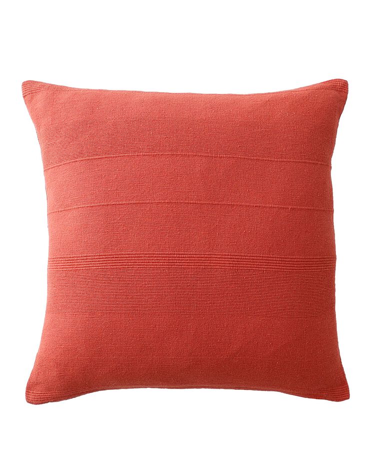 Housse coussin unie coton tissage artisanal - lot de 2 (terracotta)