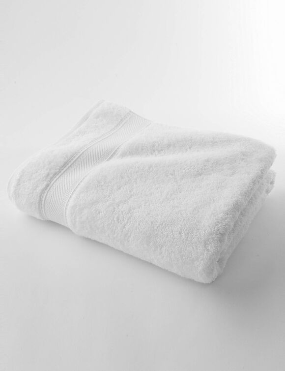 Collection serviettes de bain unies - confort luxe 540g/m&sup2; (blanc)