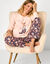 Pyjama imprimé "biche" - pochon assorti offert (pêche)