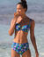 Haut de maillot de bain avec armatures imprimé Naga - forme minimiseur (bleuet / vert)