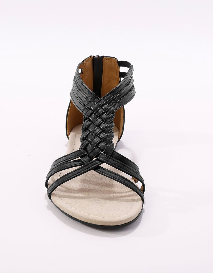 Sandales plates tressées - noir (noir)