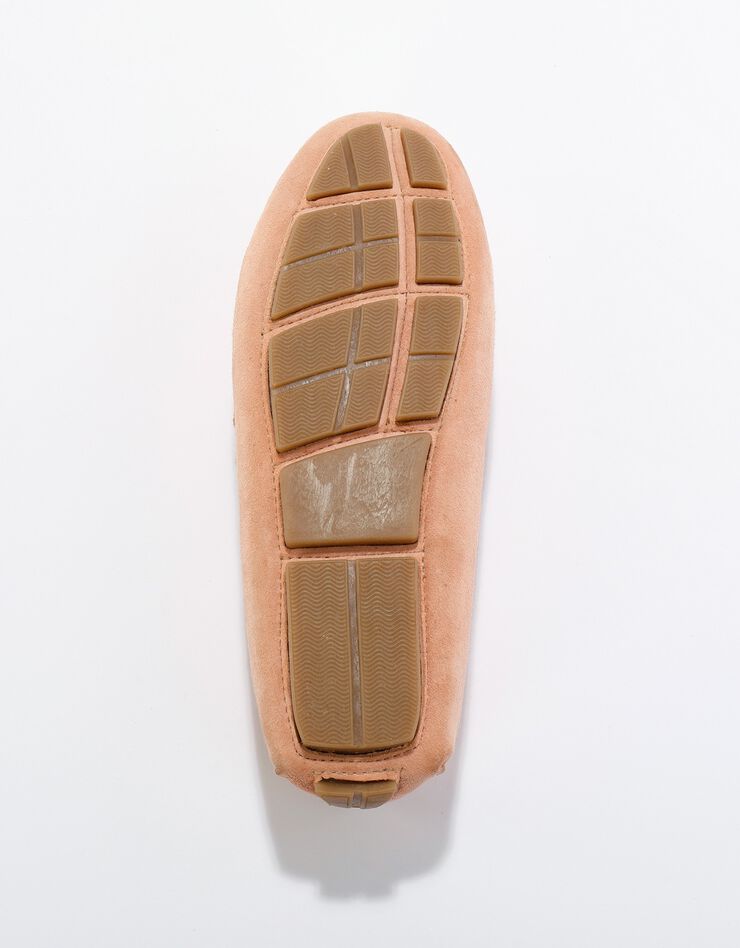 Mocassins en cuir velours (nude)