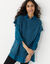 Pull-tunique sans manches, maille fantaisie (bleu canard)