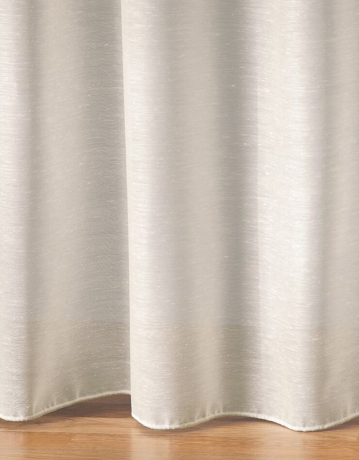 Panneau lin polyester base plombée finition galon fronceur (crème)