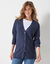 Long gilet boutonné  (bleu encre)