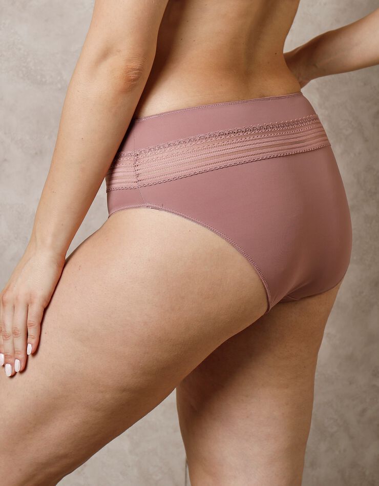 Culotte haute microfibre effet seconde peau Albury - lot de 2 (bois de rose)