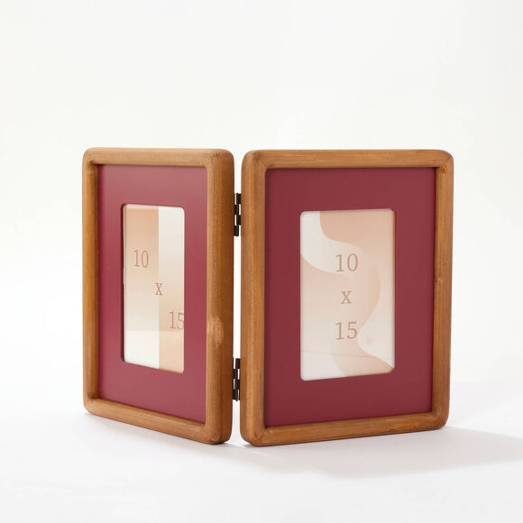 Cadre diptyque 2 photos (bois)