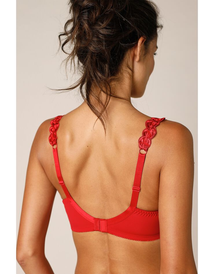 Soutien-gorge brodé microfibre sans armatures Sienne - lot de 2 (rouge + jade) Soutien-gorge brodé microfibre sans armatures Sienne - lot de 2 (rouge + jade)