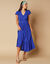 Robe longue unie (bleu)