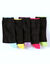 Mi-chaussettes contrastées - lot de 5 paires (noir)