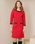 Robe bicolore, maille milano (rouge / noir)