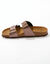 Mules bronze talon plat double bride (bronze)
