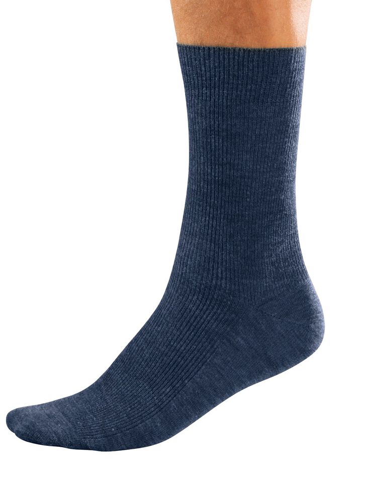 Mi-chaussettes spéciales circulation - lot de 2 paires (bleu jean)