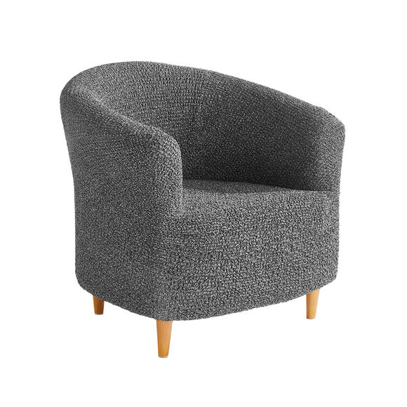 Housse bi-extensible imprim&eacute;e gaufr&eacute;e pour fauteuil cabriolet (gris)