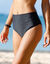 Slip de bain taille haute ceinture modulable Solaro (noir)